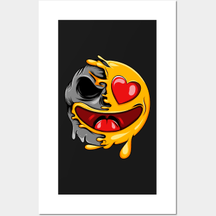 Heart Eye Zombie Emoji Posters and Art